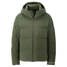 Custom Design Lightweight Seamless Waterproof Down Parka Quilting Hooded Winter Jacket for Men
